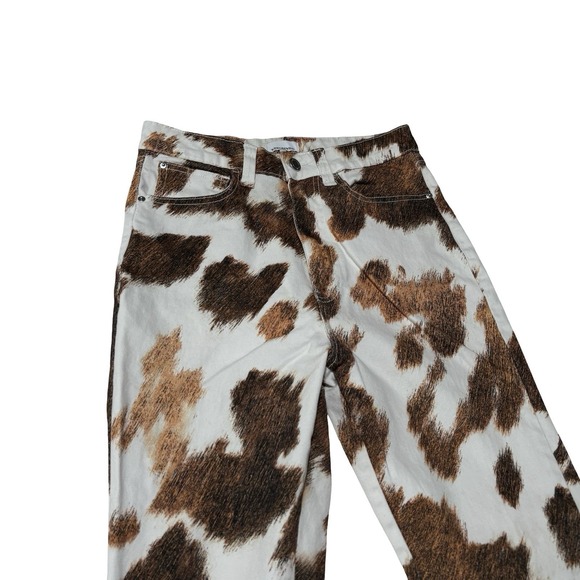 WeWoreWhat Women's Slim Cow Print Split Cuff Pants Size 26 - 27 x 33 Measured - Picture 4 of 6